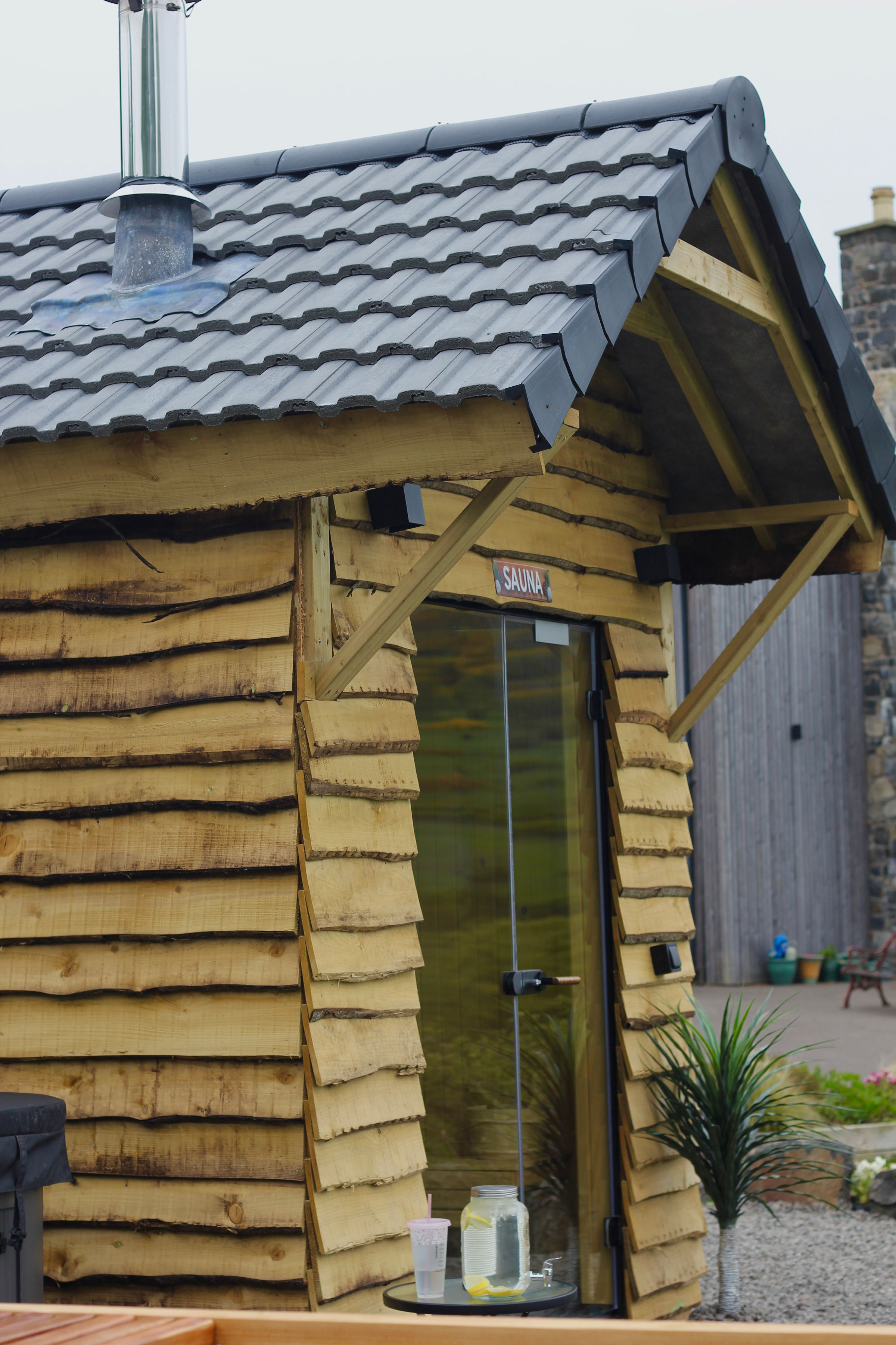 The sauna cabin
